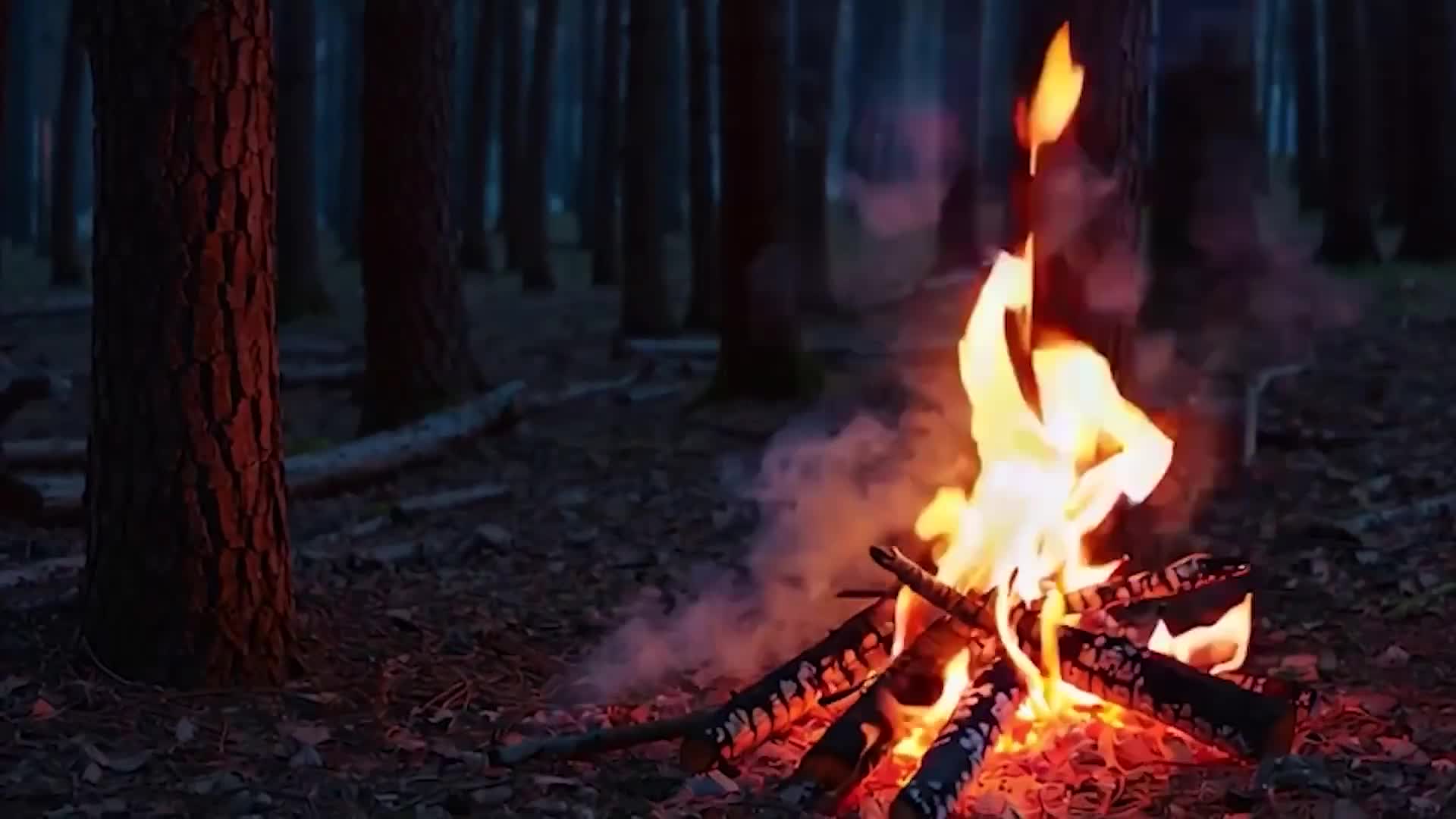 美しい夜の焚き火